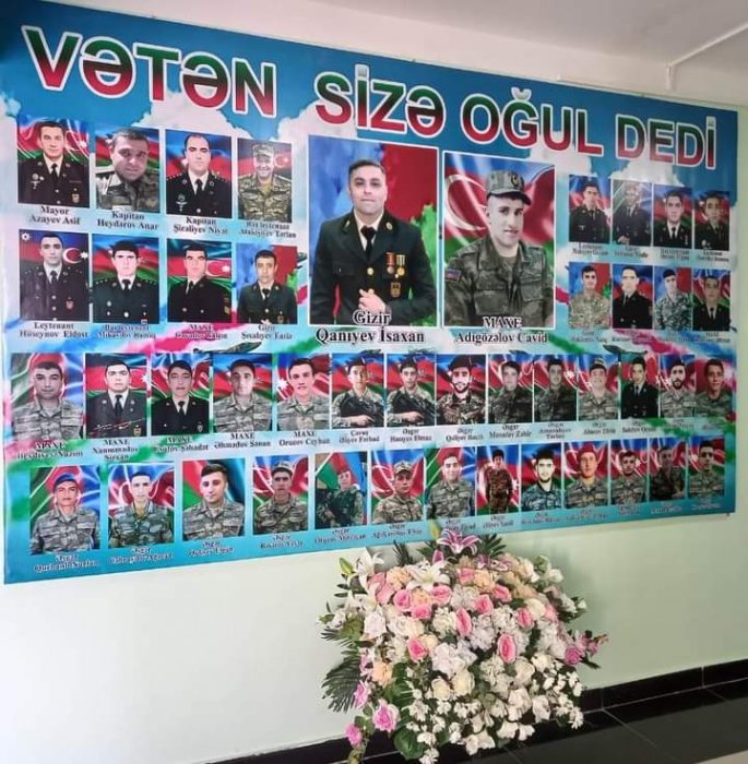 45 qəhrəman şamaxılı şəhidimiz üçün şərəf lövhəsi yaradılıb 45 qəhrəman şamaxılı şəhidimiz üçün şərəf lövhəsi yaradılıb