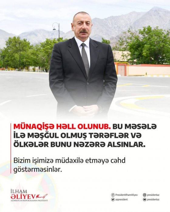 Münaqişə həll olunub.