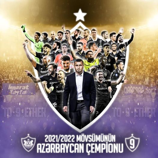 “Qarabağ” futbol klubu Azərbaycan Premyer Liqasında 2021-2022-ci il mövsümünün qalibi oldu.