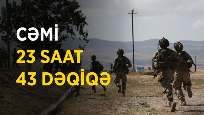 Cəmi 23 saat 43 dəqiqə çəkdi və ermənilər təslim oldu. Yaşa Əsgər.