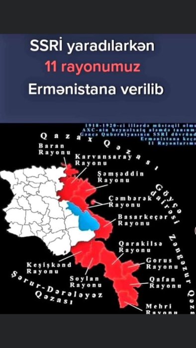 Bizdən alınıb, ermənistana verilən yaşayış məntəqələrimiz