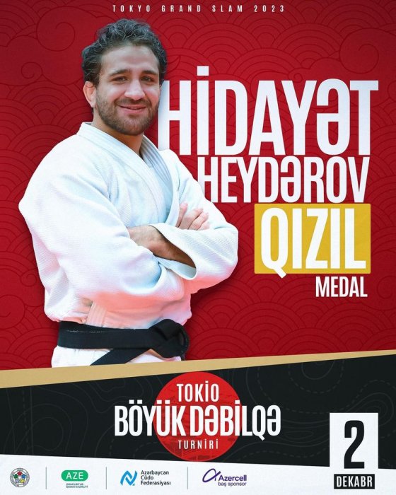 Hidayət Heydərov Tokio Böyük Dəbilqə turnirində qızıl medal qazandı.