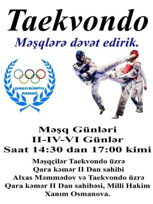 Şamaxı Taekvondosu.