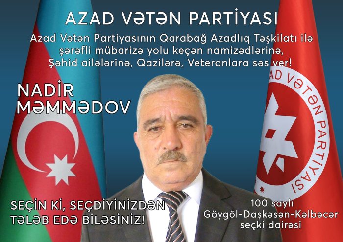 Azad Vətən Partiyasının qeydə alınmış namizədləri: