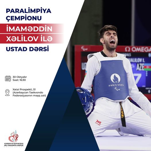 Paralimpiya çempionu İmaməddin Xəlilov ilə ustad dərsi keçiriləcək.