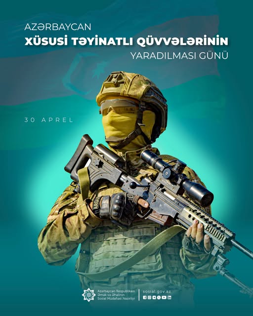 30 Aprel - Azərbaycan Xüsusi Təyinatlı Qüvvələrinin yaradılması günüdür. 30 Aprel - Azərbaycan Xüsusi Təyinatlı Qüvvələrinin yaradılması günüdür.