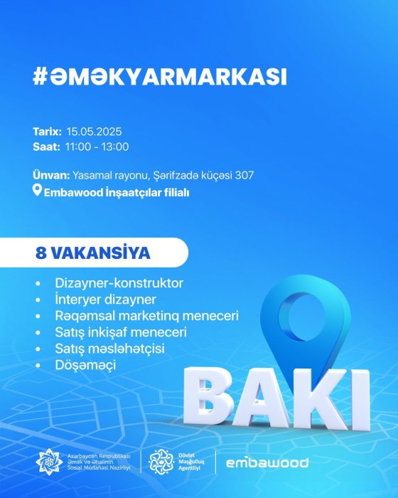 İşsiz və işaxtaran şəxslərin nəzərinə! İşsiz və işaxtaran şəxslərin nəzərinə!