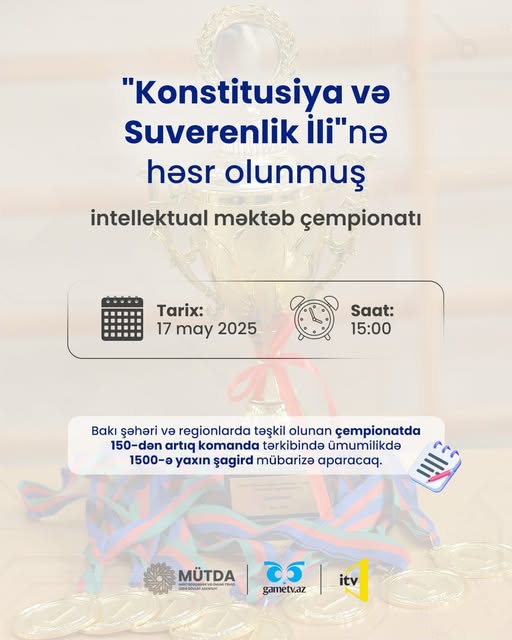 Məktəblilər arasında intellektual məktəb çempionatının zona mərhələsi keçiriləcək. Məktəblilər arasında intellektual məktəb çempionatının zona mərhələsi keçiriləcək.