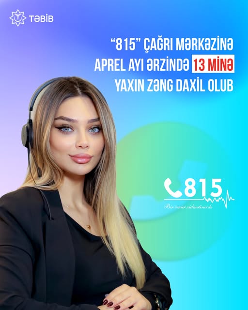 “815” Çağrı Mərkəzinə aprel ayı ərzində 13 minə yaxın zəng daxil olub.